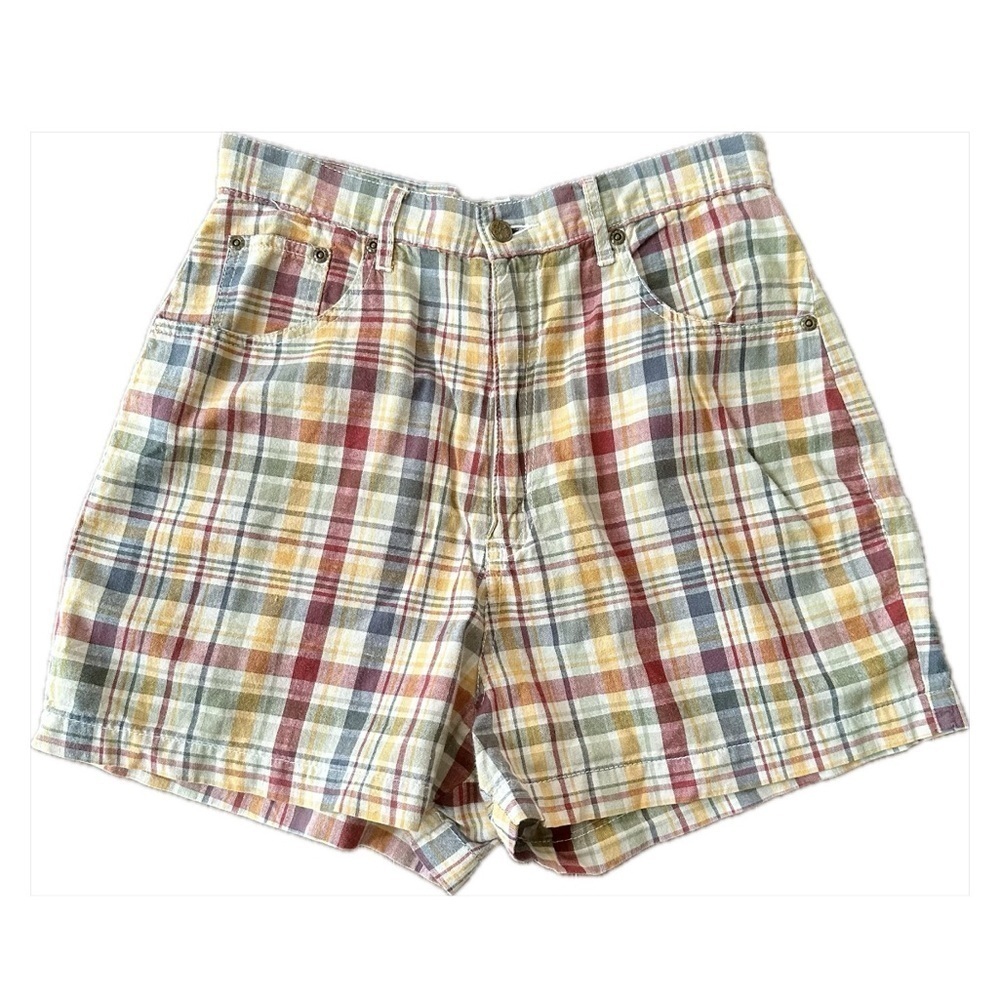 Plaid Casual Versatile Summer Beige Trouser Shorts
